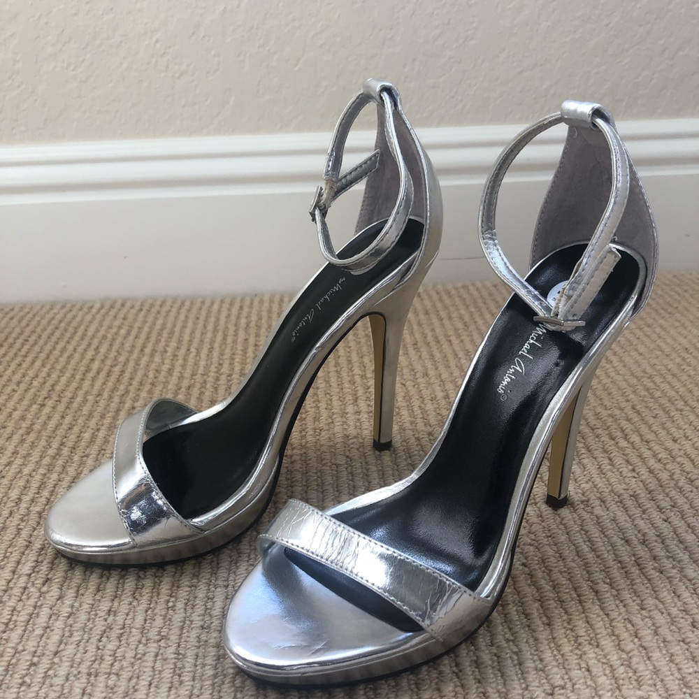 Michael Antonio Silver High Heels
